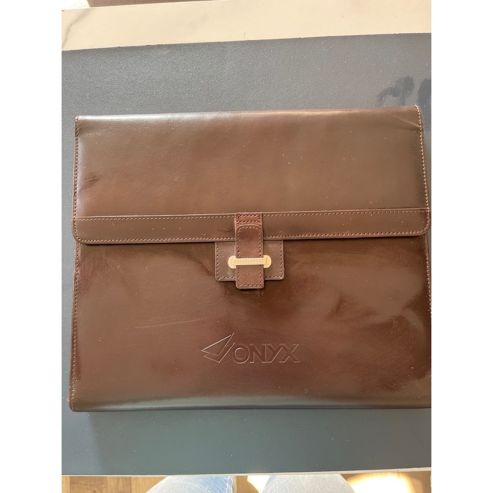 Cutter & Buck ONYX Portfolio Brown Leather Document Holder Business